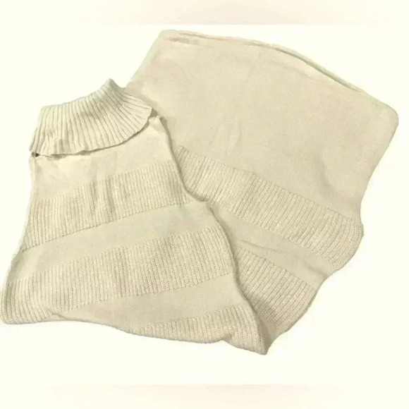 Anthropologie month ex sweater, sleeveless dress cream turtleneck size medium - Picture 4 of 9